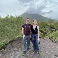 A volcano in the rainforest 
