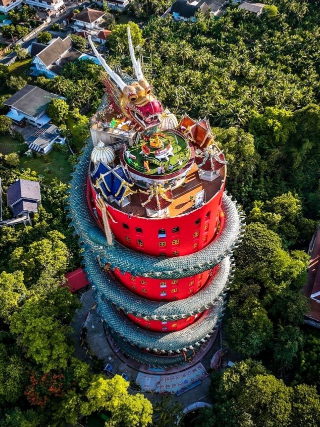Wat Samphran (The Dragon Temple), Bangkok: A Unique Spiral Dragon Sanctuary
