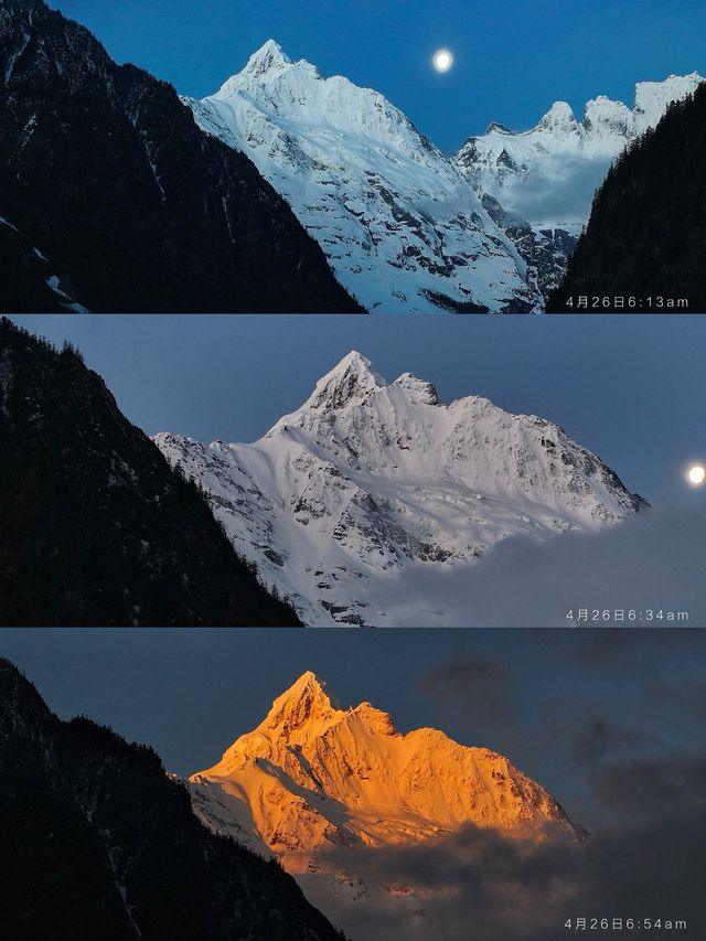 為了這雪山窗景，特地去了趟雨崩！！