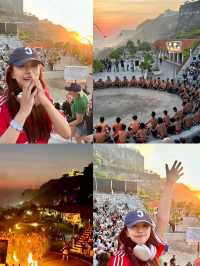 The Kecak dance performance at Melasti Beach in Bali🥰