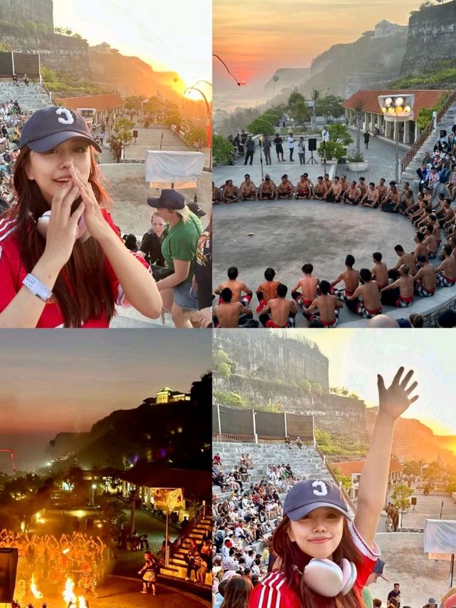 The Kecak dance performance at Melasti Beach in Bali🥰