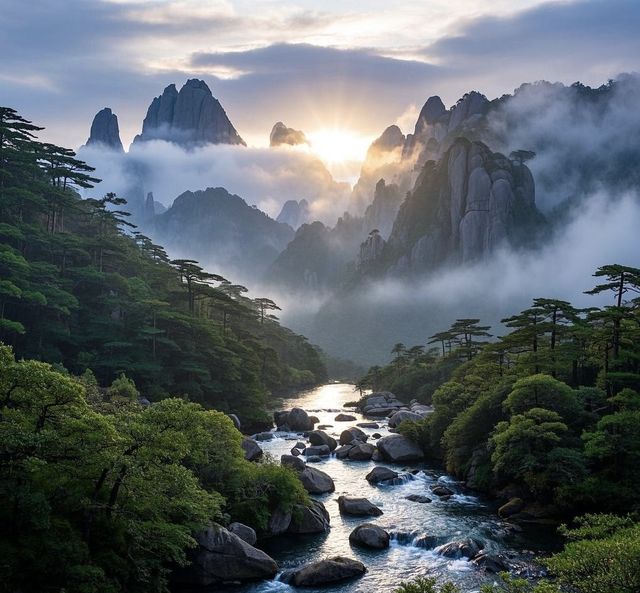 雲霧繚繞的仙境之旅