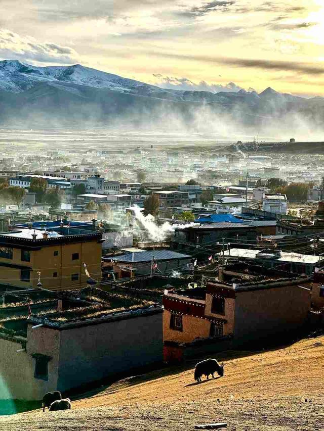 高原陽光下的理塘