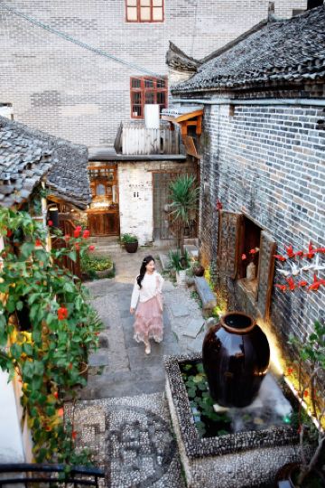 陽朔遇龍河邊的有風小院打卡小清新泰餐