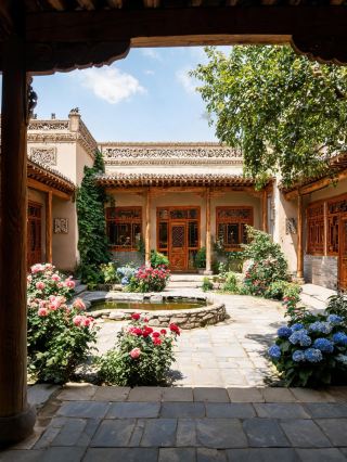 Stayed in a courtyard with blue bricks in a thousand-year-old alley—totally hooked