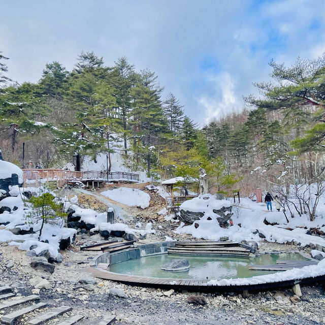西の河原公園の雪景色〜群馬•草津