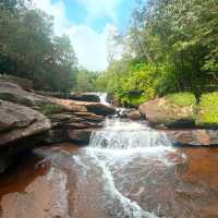 Waterfall and picnic
