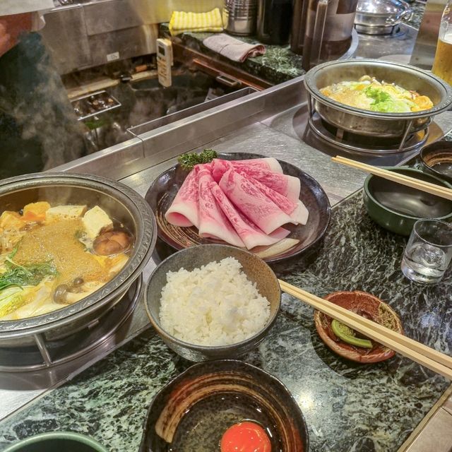 스키야키 맛집은 여기! 오사카 “Shabumai”