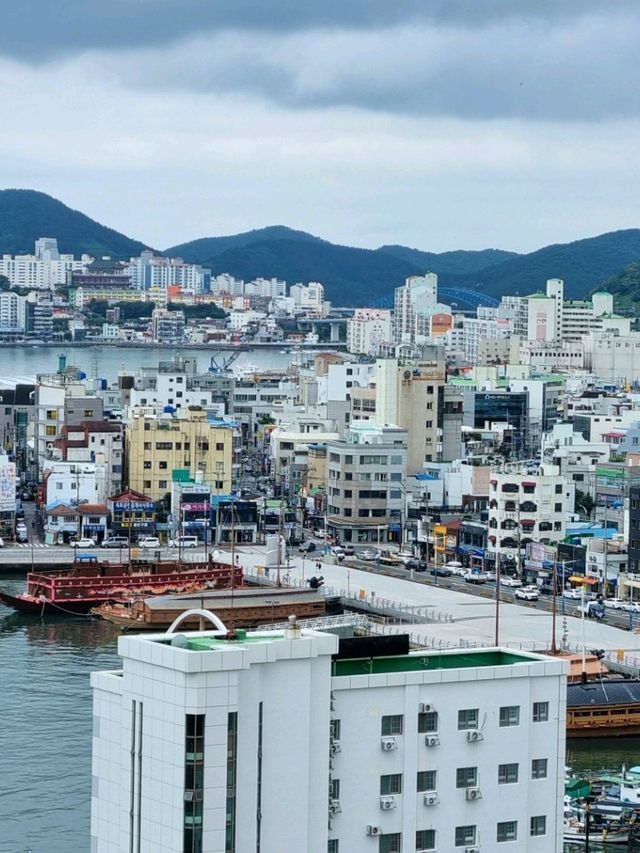 골목길 따라 아름다운 바다 전망이 나오는 통영 [동피랑 벽화마을]