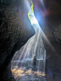 Visiting the unique waterfall in Bali: Tukad Cepung Waterfall