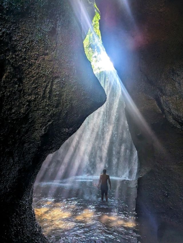 Visiting the unique waterfall in Bali: Tukad Cepung Waterfall