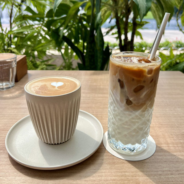 Enjoying nature and coffee at the Oriental Park KLCC
