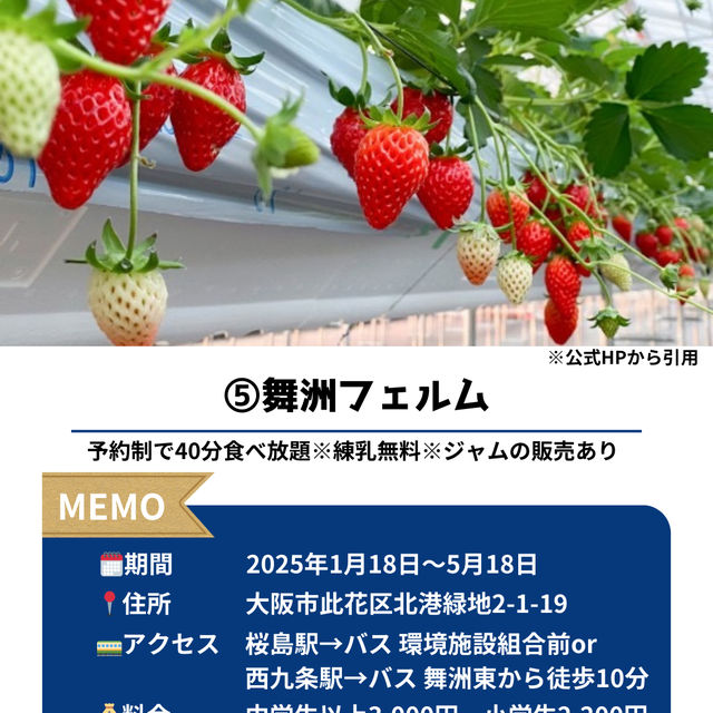 【 いちご狩り】大阪の車無しでいけるいちご狩りスポット5選