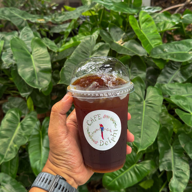 คาเฟ่ในสวนสุดชิล บรรยากาศดีสุดฮีลใจ #นนทบุรี 🥤🍃💚