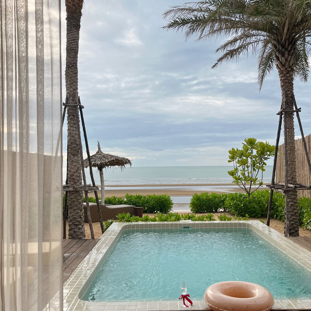 ที่พักติดทะเลสไตล์โอกินาวา ปราณบุรี 🌺🥥🌴
