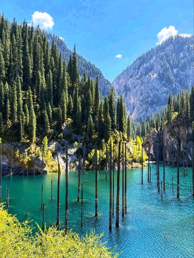 🌲 Lake Kaindy – The Enchanted Submerged Forest 🌲