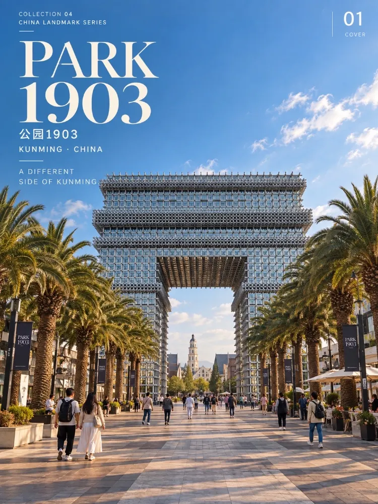 感覺像身處歐洲……但這裡是昆明！ ✨ 1903園區是昆明的地標景點，您可以從下午一直遊覽到晚上。