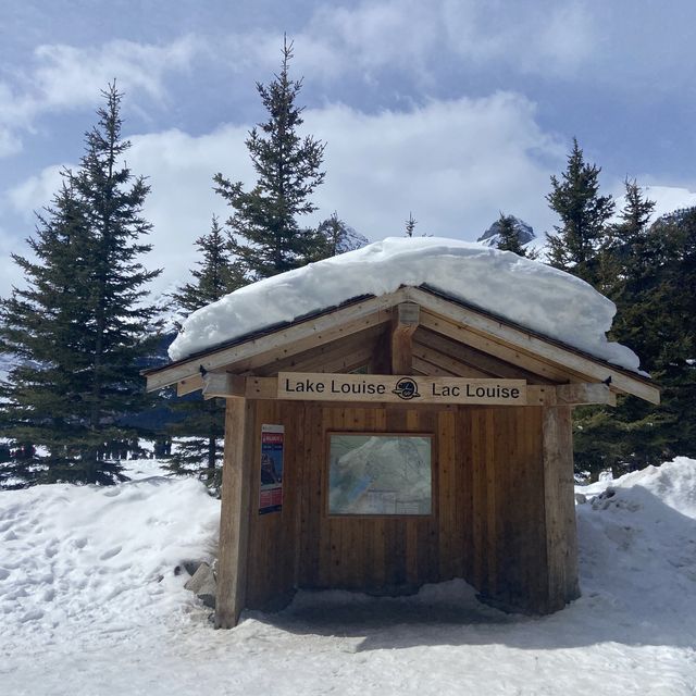 Lake Louise in Spring - still Frozen!