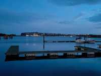 cardiff bay in evening