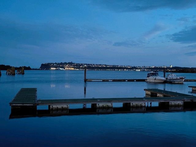 cardiff bay in evening