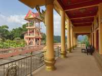 Stunning golden temple in Ranong