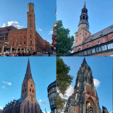 ドイツのハンブルクは橋が多い街です。