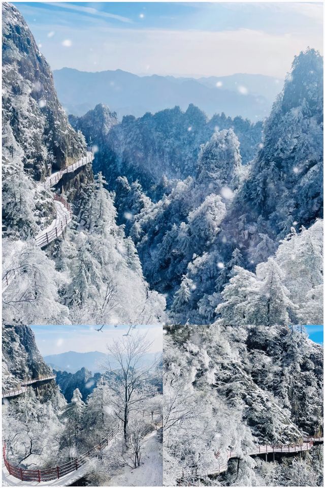 冰封奇景，絕美雪山”老君山一場雪