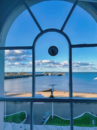 Dover, UK! The sea outside the window captivated me!