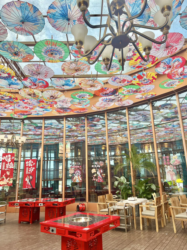 Charming cozy river view cafe