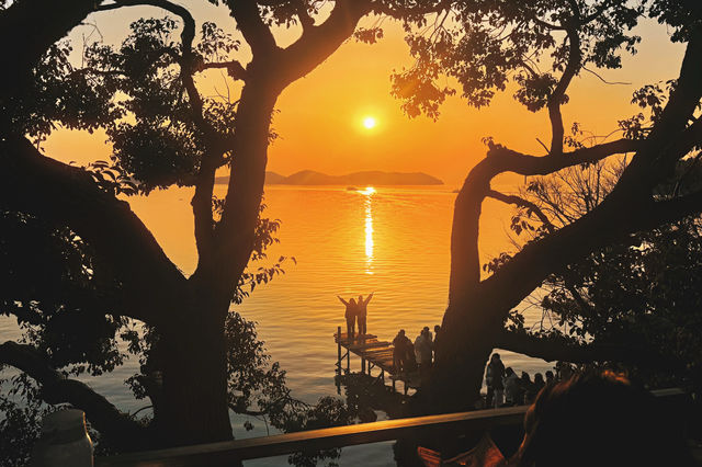 太湖追日落