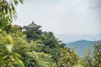 「參差樓閣起高崗，半為煙遮半樹藏。
