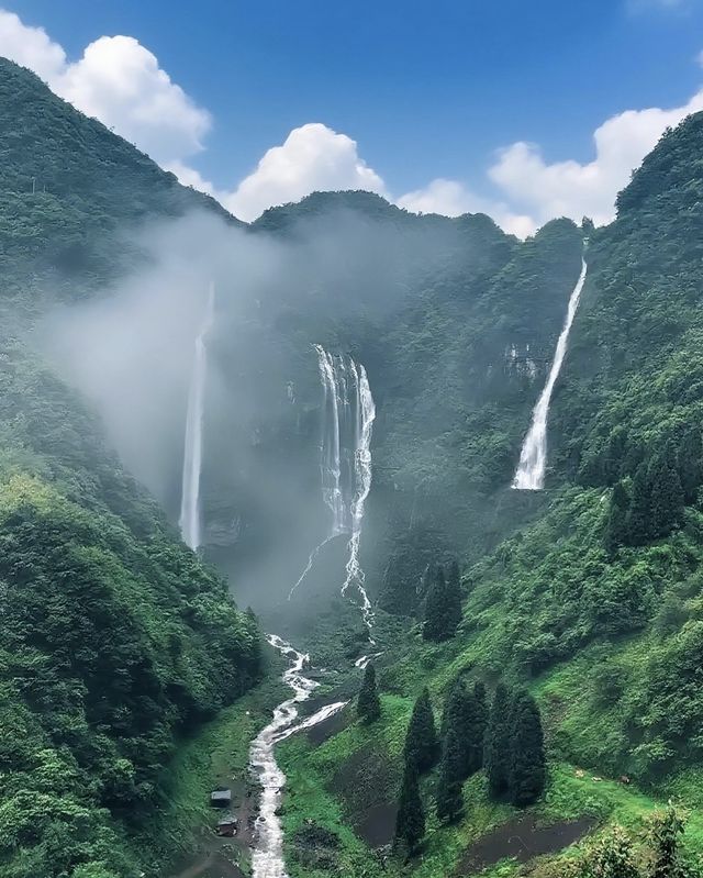 在畢節納雍的深山之中，藏著一處如詩如畫的秘境——吊水岩瀑布￼￼￼。它宛如大自然遺落的明珠，等待著旅人