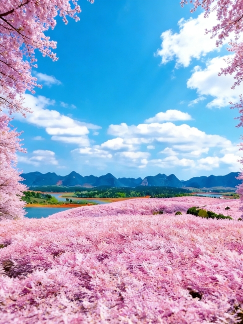 貴安桜園｜世界最大の桜の海、3月の貴州はピンクの童話が隠れている
