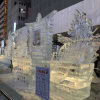 札幌　札幌観光　2023さっぽろ雪まつり　すすきの会場の氷像が芸術だった！