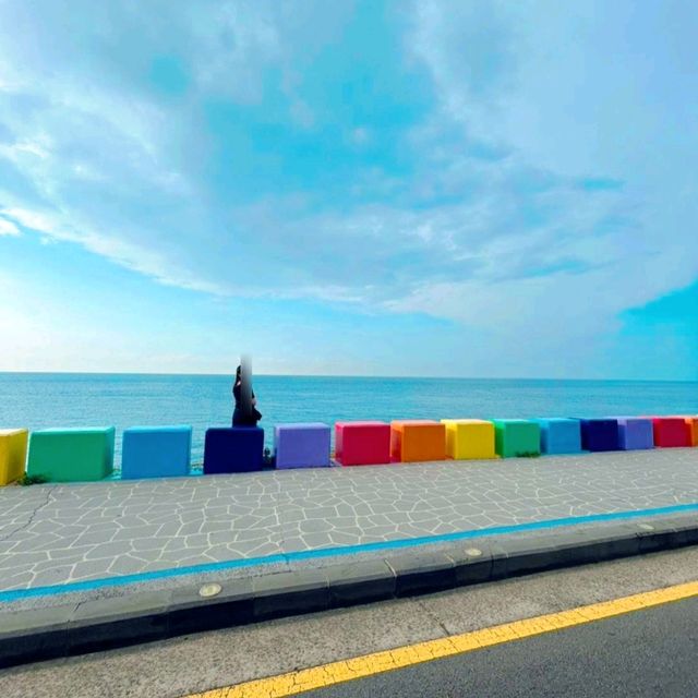 チェジュ島🏝虹🌈の道路