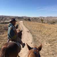 Horse riding thru’ Goreme’s stunning valleys
