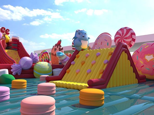 超人氣奶龍首次萌襲香港 Foodie Adventure為食之旅@樂富廣場 ６米高彈跳樂園