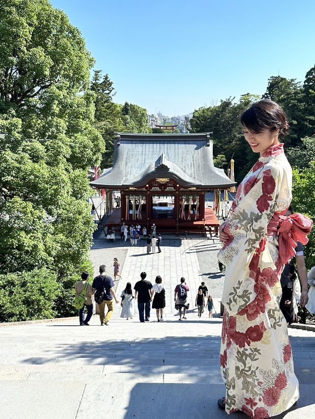 〜神奈川県〜紫陽花手水が綺麗すぎ✨神奈川最強のパワスポ！