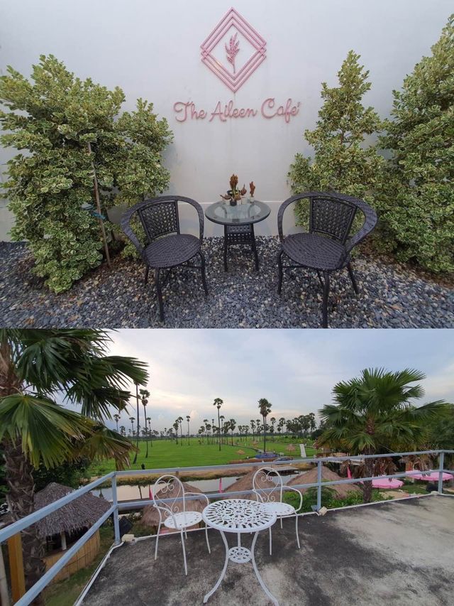 คาเฟ่ต้นตาลและทุ่งนาในปทุมธานีที่ The Aileen Cafe✨