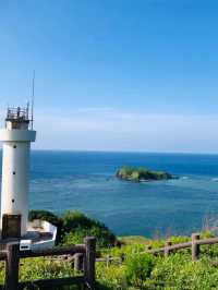 【石垣島最北端の「平久保埼灯台」】