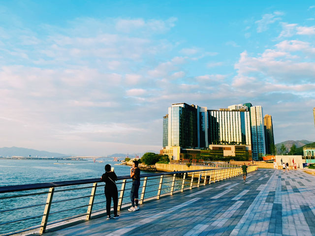 東涌新發展碼頭的夕陽打卡🌅🚶‍♀️