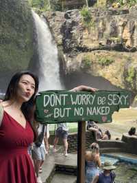🇮🇩Red Dress Energy at Bali’s Stunning Tegenungan