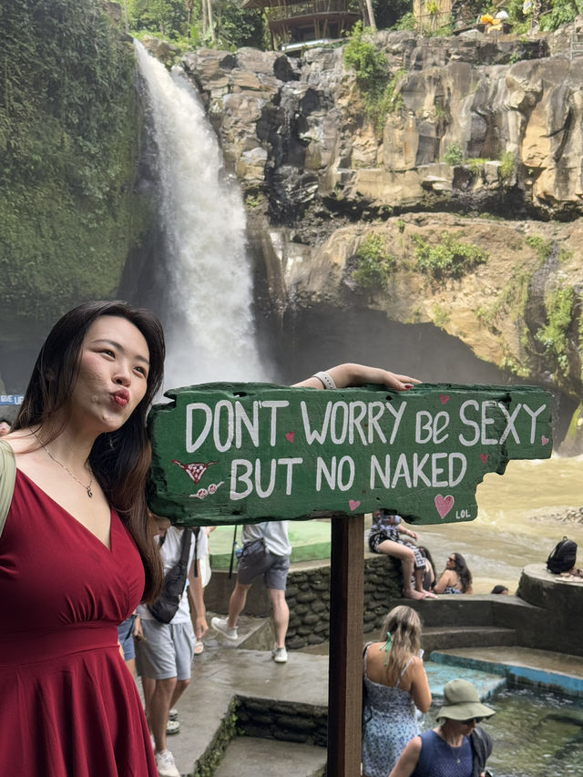 🇮🇩Red Dress Energy at Bali’s Stunning Tegenungan