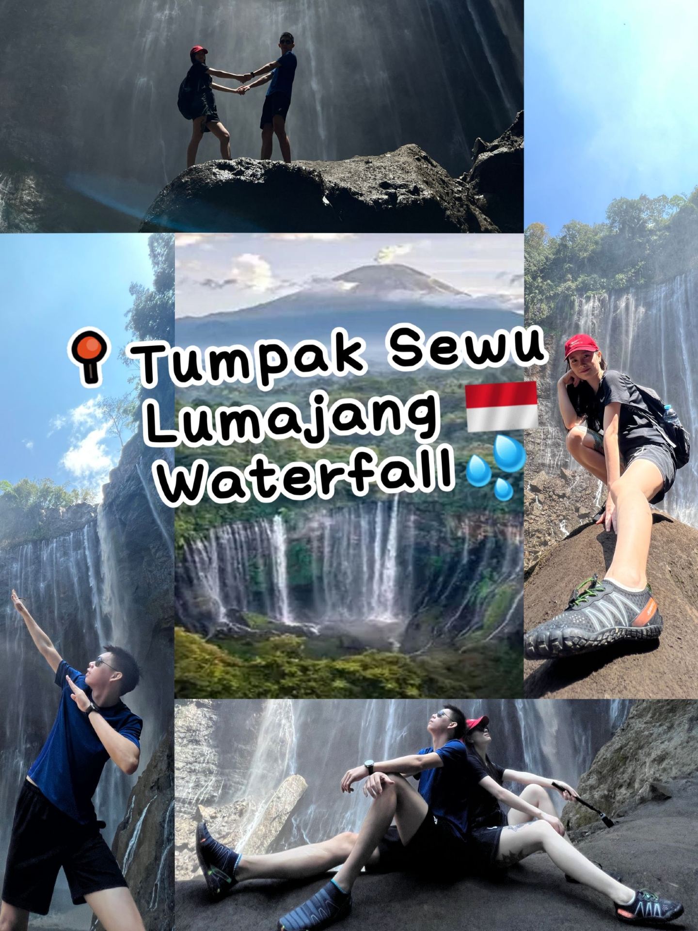 Tumpak Sewu, East Java🇮🇩 |Rainbow falls 🌈💦 