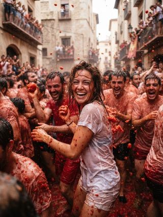 ラ・トマティーナ（La Tomatina）—真っ赤に染まるトマト戦争