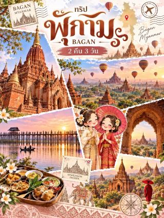 ✨ Experience the enchanting charm of Bagan, the city of thousands of pagodas, and collect unforgettable memories.