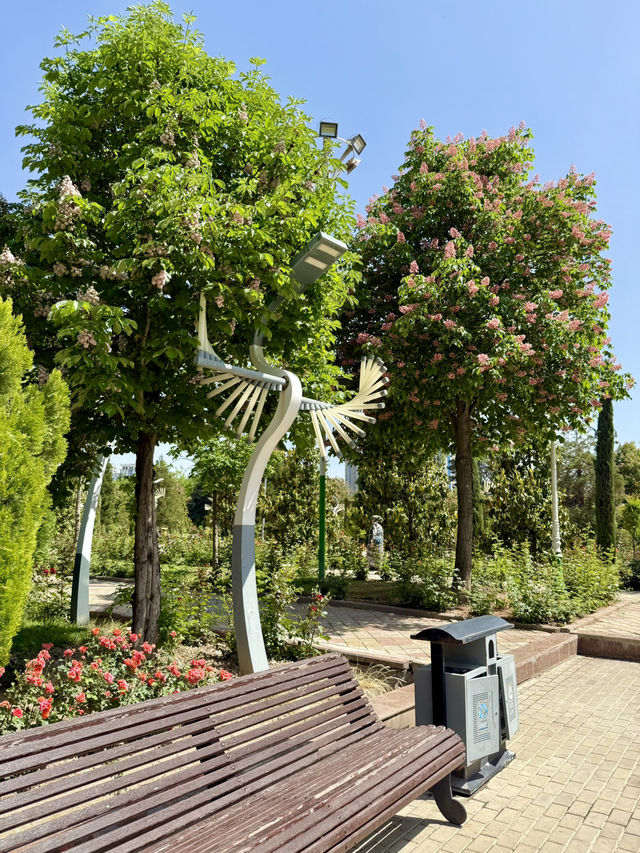 Spring Stroll Through Rudaki Park, Dushanbe