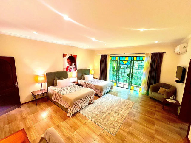 🌺 Trip Moment: Pink Flamingo Boutique Hotel – Where Tanzania Meets Italy