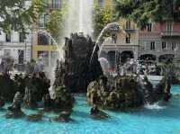 Lugano’s Fountain Bliss 💦✨ Where Swiss charm meets summer serenity! 🇨🇭
