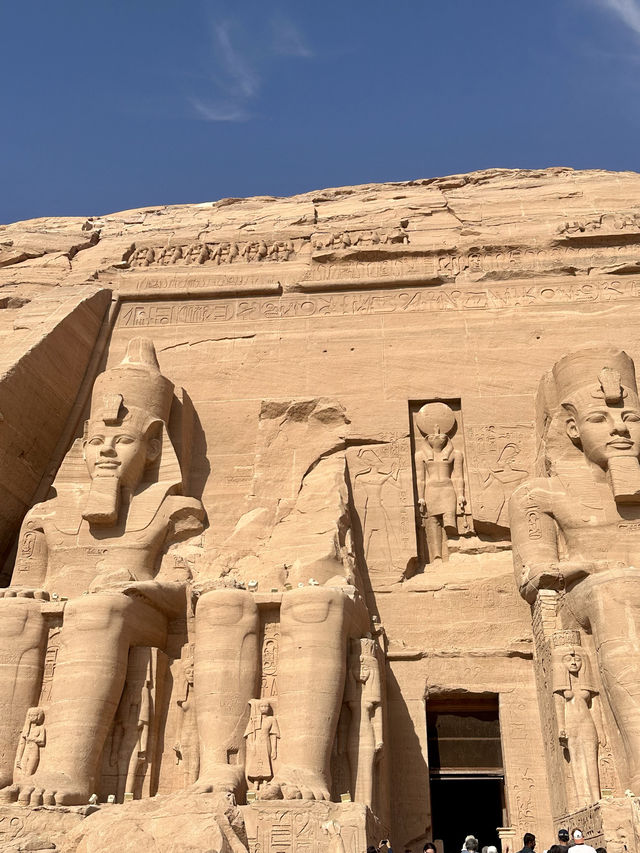The world-famous "Abu Simbel Temple" in ancient Egypt.